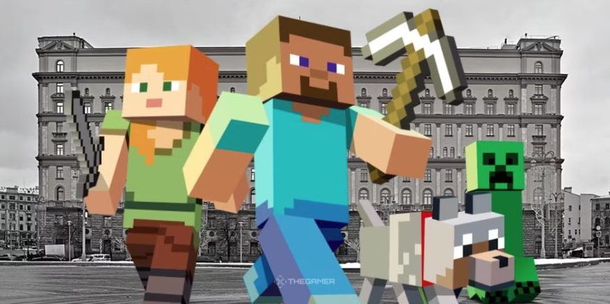 A group of Minecraft characters.